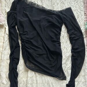 SHEIN Elegant Black Sheer Top